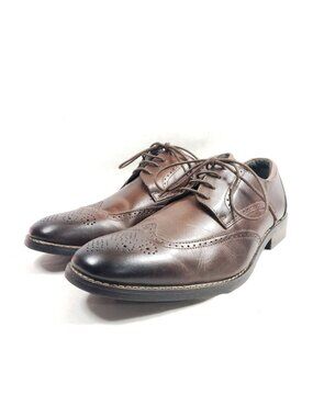 Joseph Abboud Mens Size 13 Brown Leather Oxford Dress Shoes